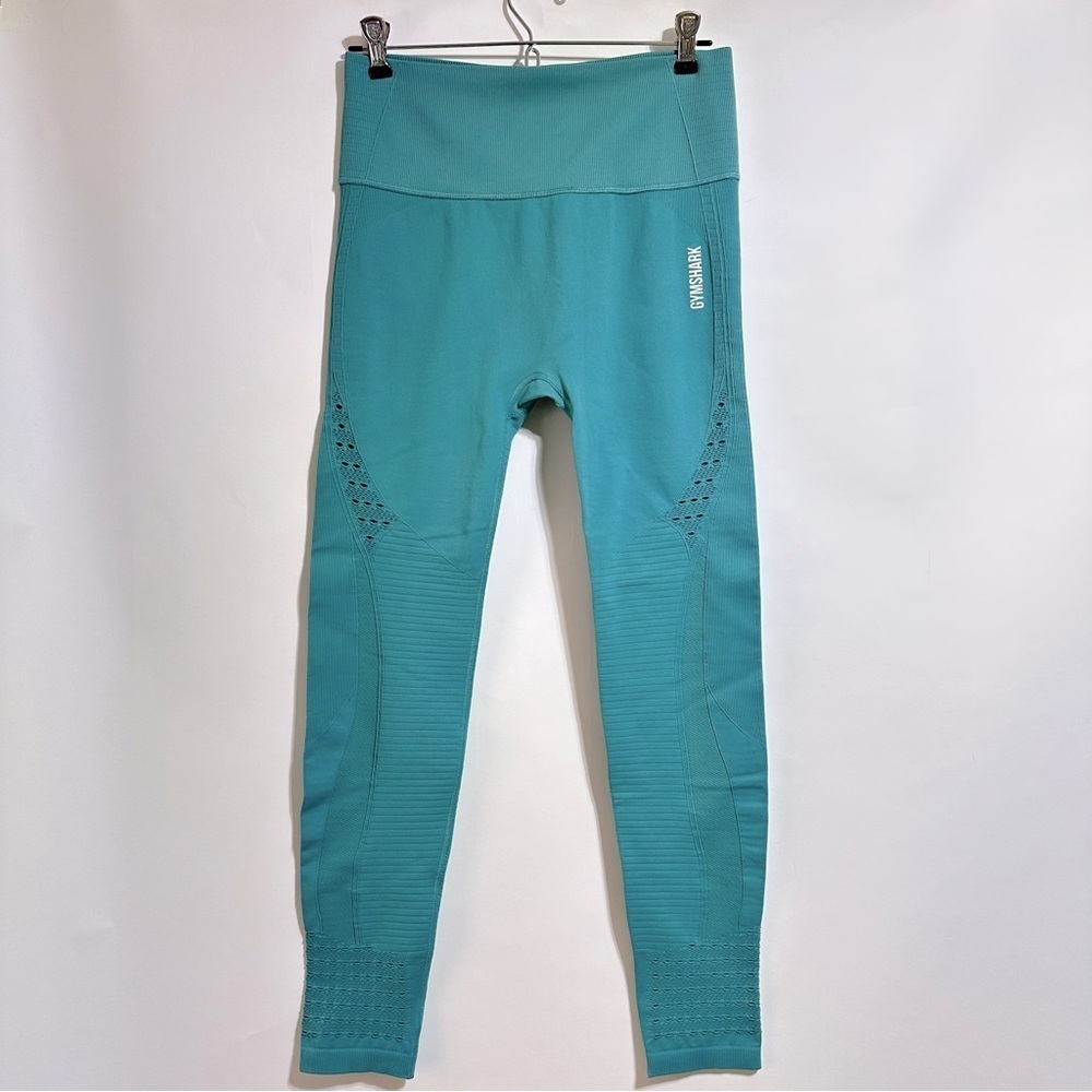Gymshark energy seamless teal blue eyelet leggings size L